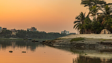 landscape of a river doratana in bagerhat bangladesh