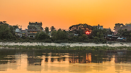 landscape of a river doratana in bagerhat bangladesh