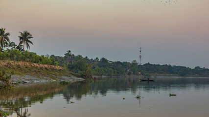 landscape of a river doratana in bagerhat bangladesh