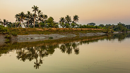 landscape of a river doratana in bagerhat bangladesh
