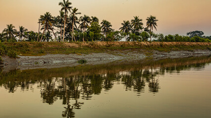 landscape of a river doratana in bagerhat bangladesh