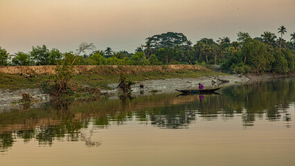 landscape of a river doratana in bagerhat bangladesh