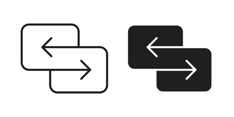 Replace icons vector silhouette set. thin line icon pack. © Ranveer