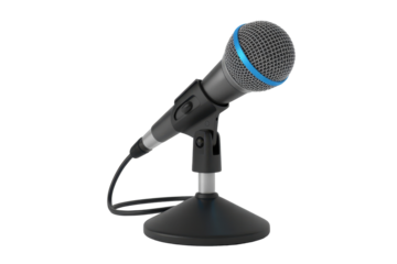 Dynamic microphone on stand