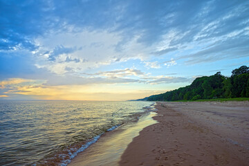 Evening Light on a Quiet Lakeshore