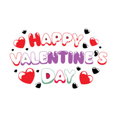 Happy Valentine's Day colorful heart design for love and romance