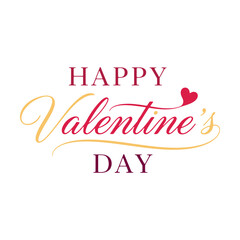 Happy Valentine's Day celebration with elegant typography