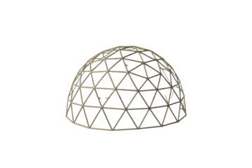 Geodesic dome framework construction