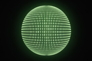 Glowing Binary Code Sphere