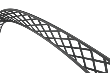 Gray lattice arch structure