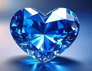 Blue Heart Shaped Diamond Jewelry Gemstone.
