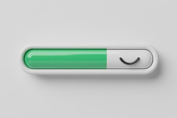 Happy progress bar on light gray background