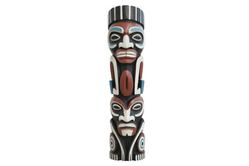 Intricate Haida Totem Pole Sculpture