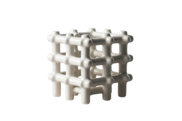 Modern cube sculpture