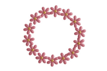 Obraz premium Pink flower wreath decoration