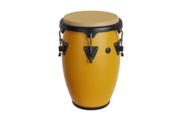 Yellow conga drum musical instrument