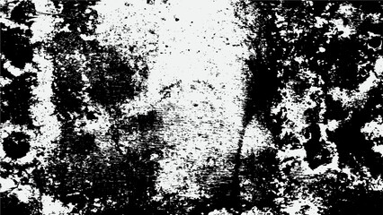 Abstract black and white grunge texture with high contrast distressed noise and grainy splatter.
