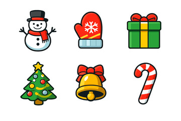Fototapeta premium Christmas Icons Set