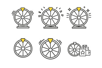 Obraz premium Spin the Wheel Game Icons