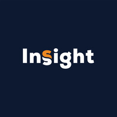 word mark insight logo design graphic vector template