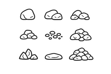 Nine Simple Stone Icon Variations © Andrei