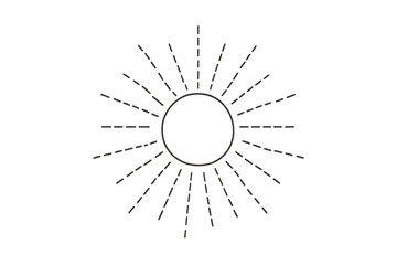 Obraz premium Abstract sun with rays on a gradient background