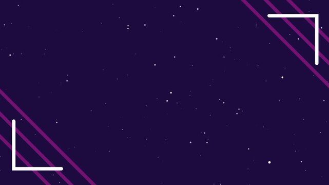 Thin white corner borders frame a dark starry night sky filled with tiny twinkling celestial dots