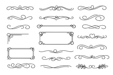 Obraz premium Elegant decorative flourishes and borders with a vintage feel