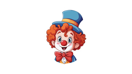 Colorful Cute Clown Cartoon Vector Illustration for Kids Entertainment Designs