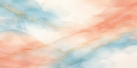 Fototapeta premium Colorful abstract watercolor sky with clouds