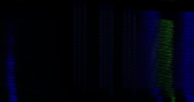 Abstract Digital Damage Glitch Background with Motion Signal Interference, 4K Retro VHS Distortion, Cyberpunk Pixel Error, and Bad Signal Static Noise for Creative Video Transitions and Tech Overlays.