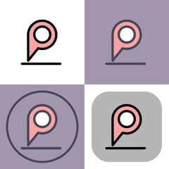 This versatile location pin icon is perfect for mobile apps- websites- and other digital projects needing clear navigation indicators. Its simple design is easily customizable for various branding.