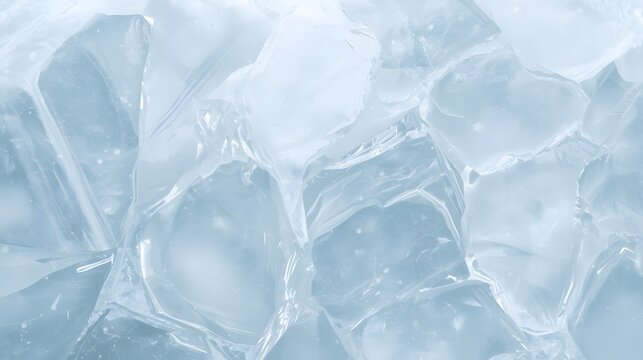 A close-up view of ice cubes in a frozen environment