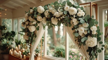 Romantic garden wedding floral decorations high resolution picture