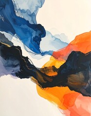 Abstract Artistic Painting with Vibrant Colors.