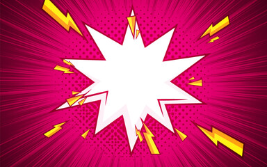 Fototapeta premium Comic book effects explosion design element.