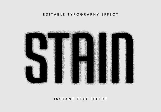 Black Ink Dots Ink Bleed Text Effect Grain Dirty Font