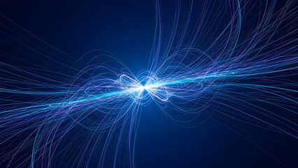 Digital light portal with binary code background