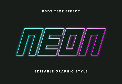 Cyan And Pink TikTok Neon Gloss Text Effect Chrome Futuristic Font