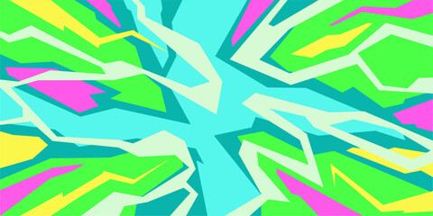 Colorful Flat Simple Abstract Pattern Vector Illustration Background Banner