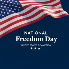 Naklejka premium National freedom day celebration in the united states of america