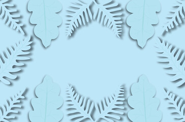 Winter leaves background seasonal nature design.