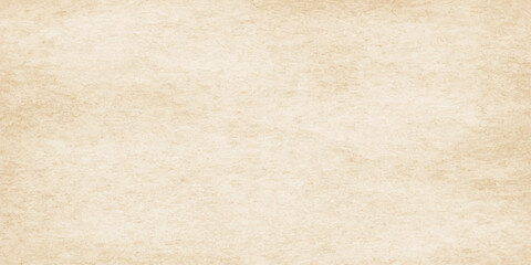Fototapeta premium Antique aged parchment background features a blank vintage paper texture with a brown grunge cardboard pattern and rough beige material surface. brown vintage paper background with grunge and stained 