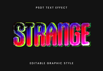 Multicolor Liquid Text Effect Vibrant Glossy Font