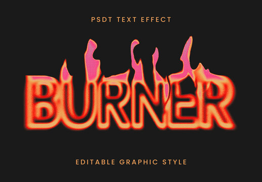 Orange And Pink Burner Flame Text Effect Fire Blaze Font
