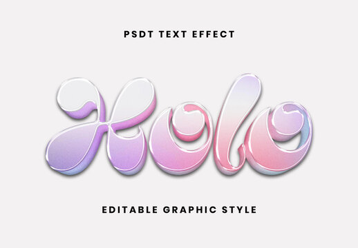 Pink And Purple Instagram Pastel Gradient Text Effect Glossy Bold Font