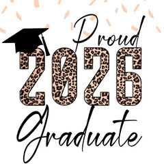 Proud 2026 graduate. T shirt design 