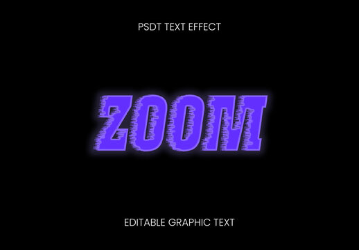 Violet Motion Blur Speed Text Effect Distorted Glitch Font