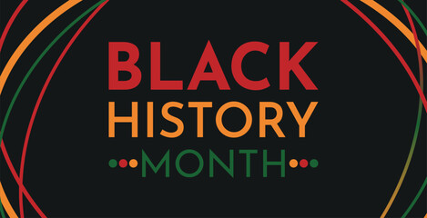 Black History Month. African American History. design Poster, card, banner, background. Celebrated annual in February in United States and Canada. In October in Great Britain. 
