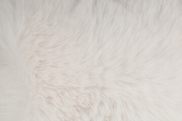 Soft White Faux Fur Texture Background